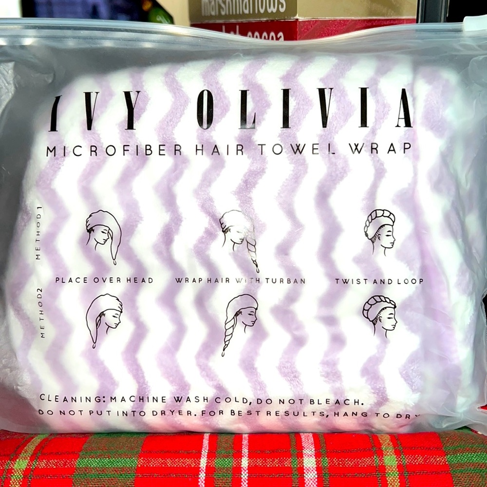 Microfiber hair towel wrap